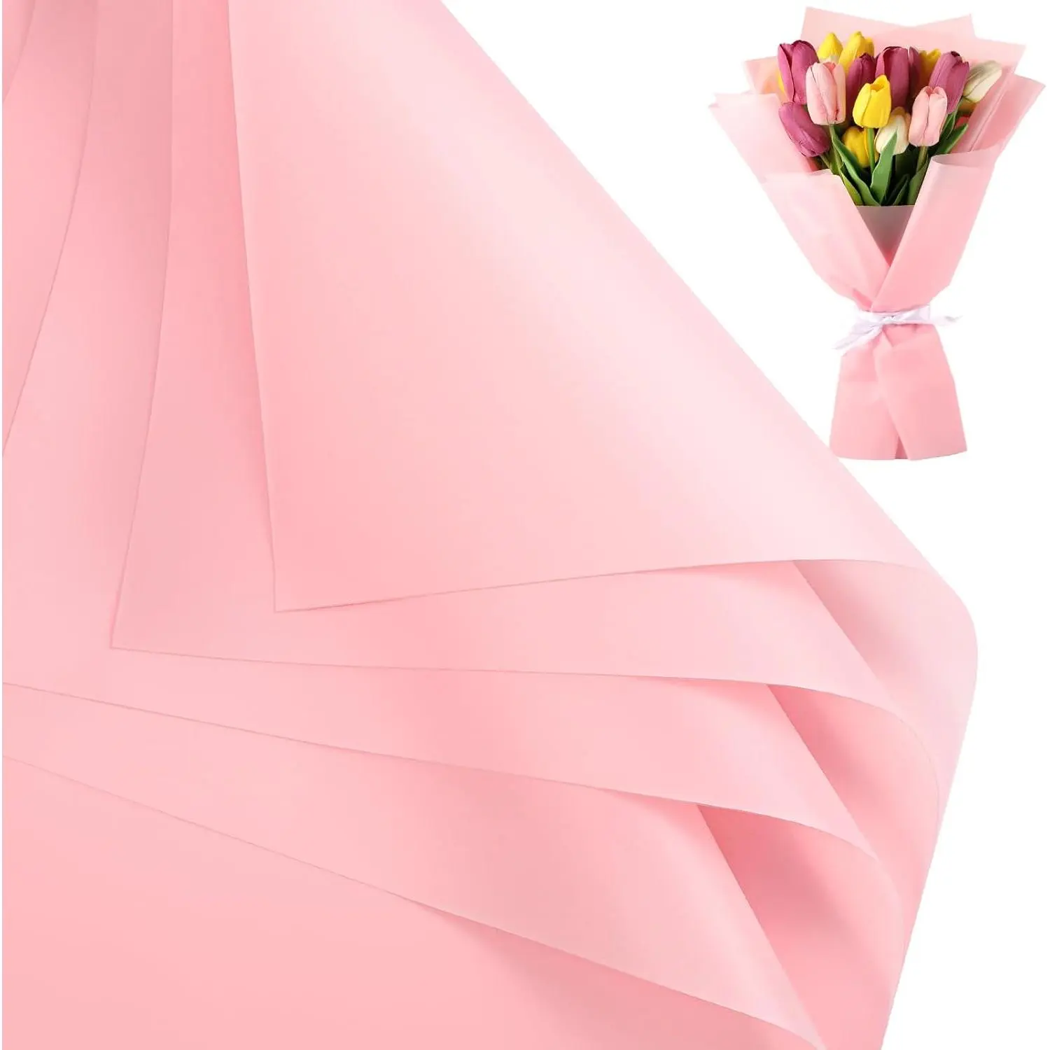 25 Sheets  Flower Wrapping Paper,  Floral Bouquet Wrapping Paper for Graduation Gifts Florist Supplies Packaging Birthday Party Favor DIY Crafts