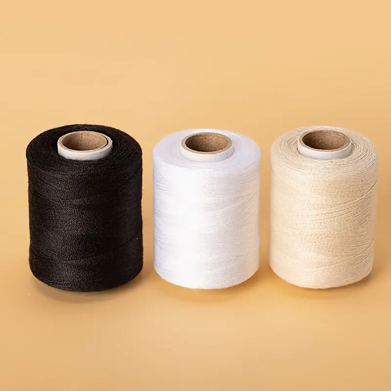High-Quality Sewing Thread Set, 3 Rolls X 1000 Yards Per Roll, Colors, Sewing Threads For Sewing Machine, Ideal for Sewing Machines & Hand Sewing, Sewn Embroidery, Polyester Embroidery Thread
