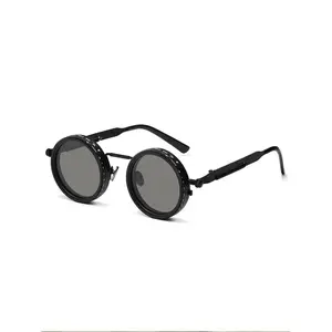 Adjustable 1-9 High Quality Sunglasses Fishing Rounded Polarized Glasses with ND Filter Lenses Handcrafted Retro Glasses Unisex Vintage Style