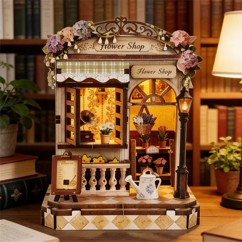 DIY Wooden Miniature Model Kits Mini Casa Japanese Restaurant 3D