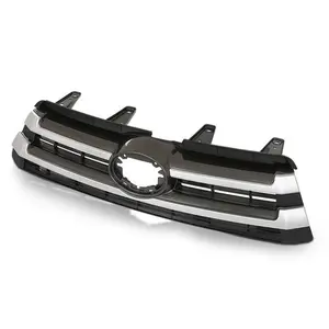 Front Bumper Upper Grille Black & Chrome Fit For 17-19 Toyota Highlander
