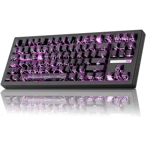 ZORNHER ZH870 Wireless Mechanical Keyboard 80 Percent Hot Swappable with Creamy Sound Linear Switches RGB Backlit 2.4GHz BT5.0 USB C Custom Keycaps for PC Gamers