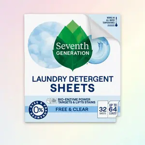Seventh Generation Laundry Detergent Sheets - Free & Clear - 32ct