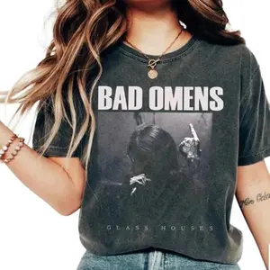 Bad Omens Music Shirt Collection Comfort Color Glass Houses Country Graphic Tee - Unisex Gift for Men and Women Top Tshirt Womenswear Streetwear