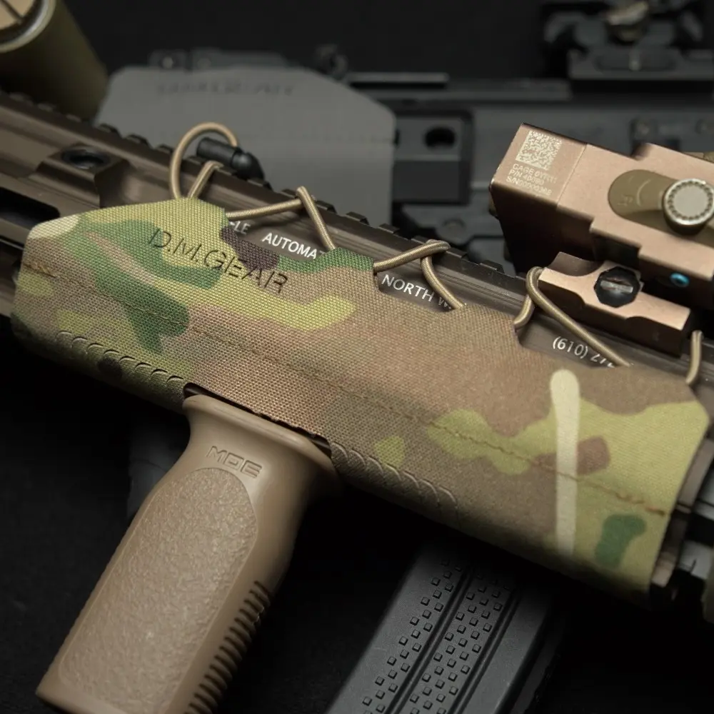 Dmgear Original Long Grip Guard, Fishbone Handguard, Tactical Rail Cover, Universal Ar15 N4 Kac Mcx Hk416, Wargame Gear for Wargame Activities，Protective Gear, Tactical Equipment