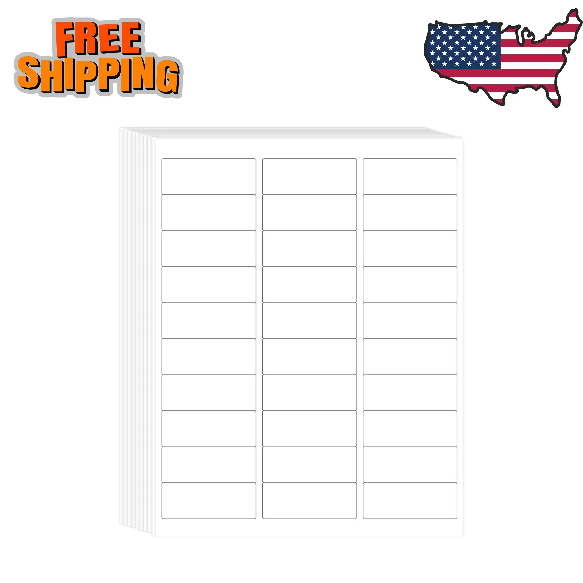 Printable Address Labels, 1" x 2-5/8", 900 Labels, 30 per Sheet