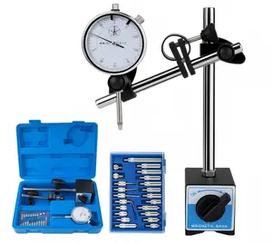 Dial Indicator with Magnetic Base Set, 0-1" x 0.001" Precision Adjustable Arm for Workshop & Mold Making
