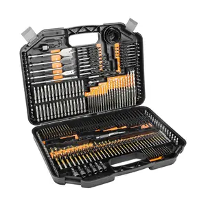 DARK DUCK Enter Twist Drill Bit Set 246-Pieces with Driver, Assorted Plastic Carrying Case for Wood, Metal, Cement Drilling and ScrewDriving Portable Tool Accessories Heavy Duty
