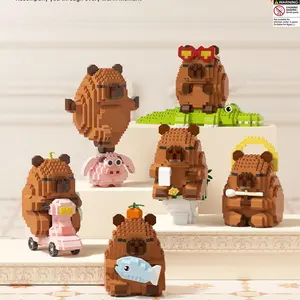 Capybara Building Block Toy, High-End Healing Water Pig Animal Model, DIY Creative Stress Relief, Perfect Gift for Birthday, Valentine's Day, Christmas, Building Block Sets, Moc Blocks Set