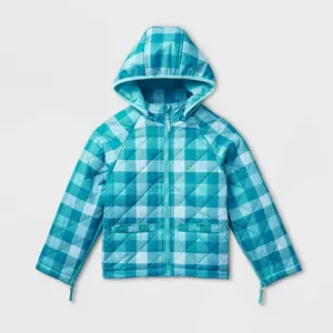 Kids' Adaptive Quilted Jacket - Cat & Jack Blue XL