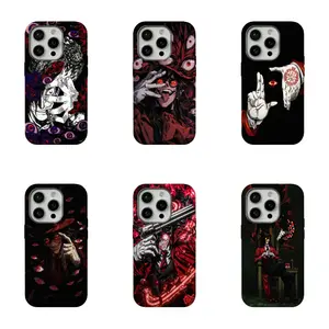 "Hellsing" Dark Anime-Themed Film-Style Phone Case — Compatible with iPhone 12, 13, 14, 15, 16, 17 Series. Features a Glossy Finish, Drop Protection, and Fade-Resistant Design.