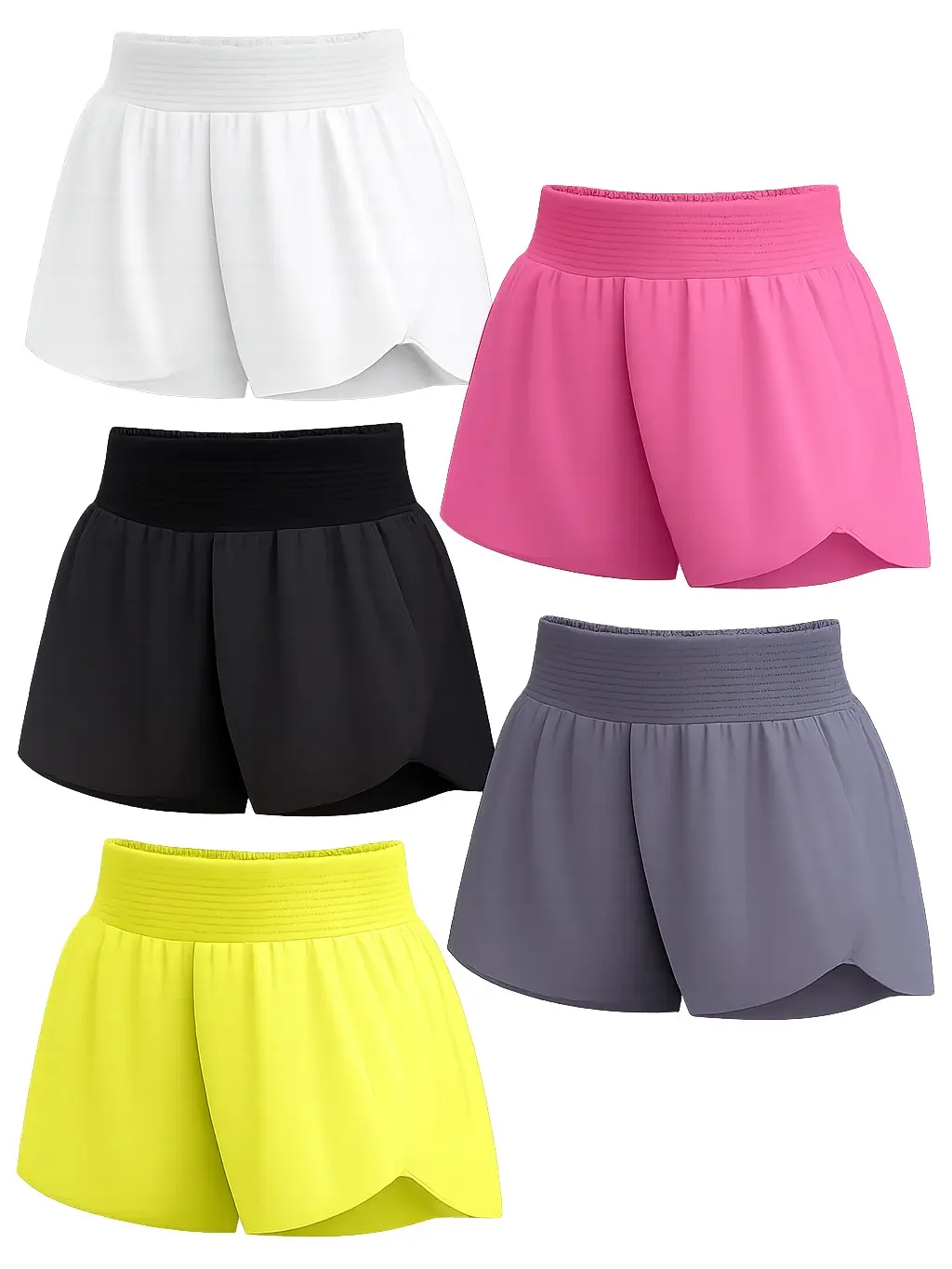3 PCS Women's Summer Shorts High Waisted Lightweight Sports Shorts Casual Running Gym Workout Shorts 3 PCS Women's Summer Shorts High Waisted Lightweight Sports Shorts Casual Running Gym Workout Shorts