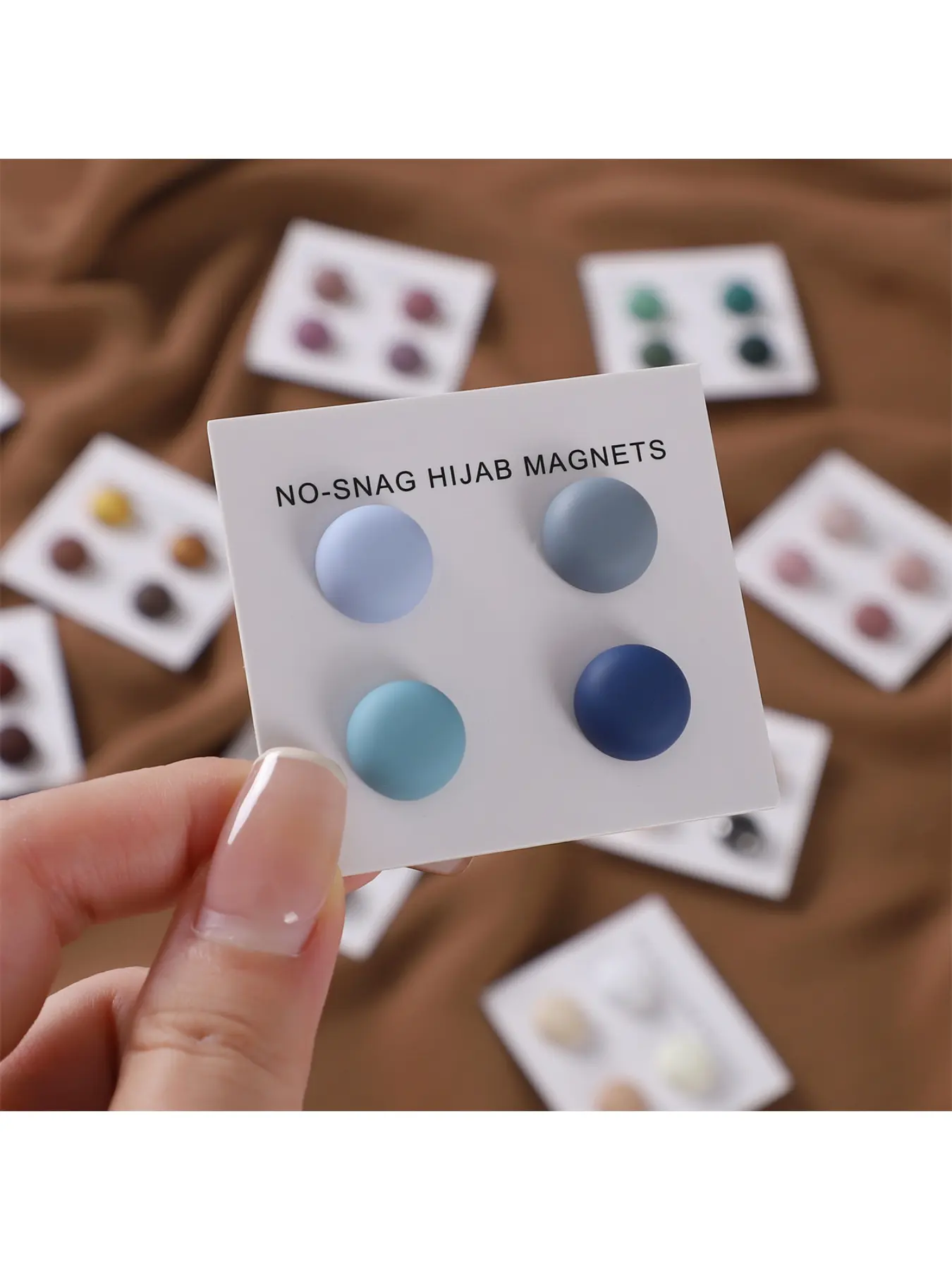 Magnetic Clasp Malaysia Colorful Round Strong Magnetic Clasp Set Shawl Accessories Scarf Clip Magnetic Brooch Metal Brooch
