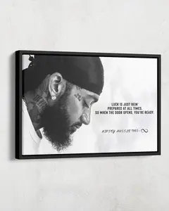 Nipsey Hussle Quote Hip Hop Rapper Poster wall art