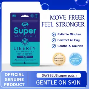 Saysblus Super Patch Liberty – Fast Relief Patches for Joint & Muscle Stiffness, 30 Count, Gentle on Skin