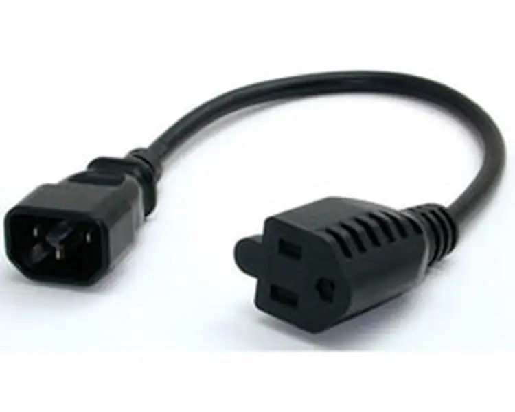 Startech PAC100 1 ft (305 mm) IEC 60320 C14 Male Switched Power Cable - NEMA 5-15R Female, RoHS Green Compliance, for Monitor, Printer (Desktop & Laptop Power Supply Component)