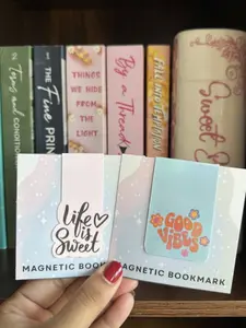 Magnetic Bookmarks - Fun Designs with Quotes and Holographic Lamination Sticker Sheets Waterproof Vinyl Sticker