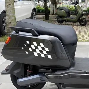 1PC Cool Dynamic Checkered Pattern Car Sticker - For car body, notebooks. Black-white checkers full of dynamic cool vibe. Stick to add unique details. Eye-catching daily. Stylish for any occasion!