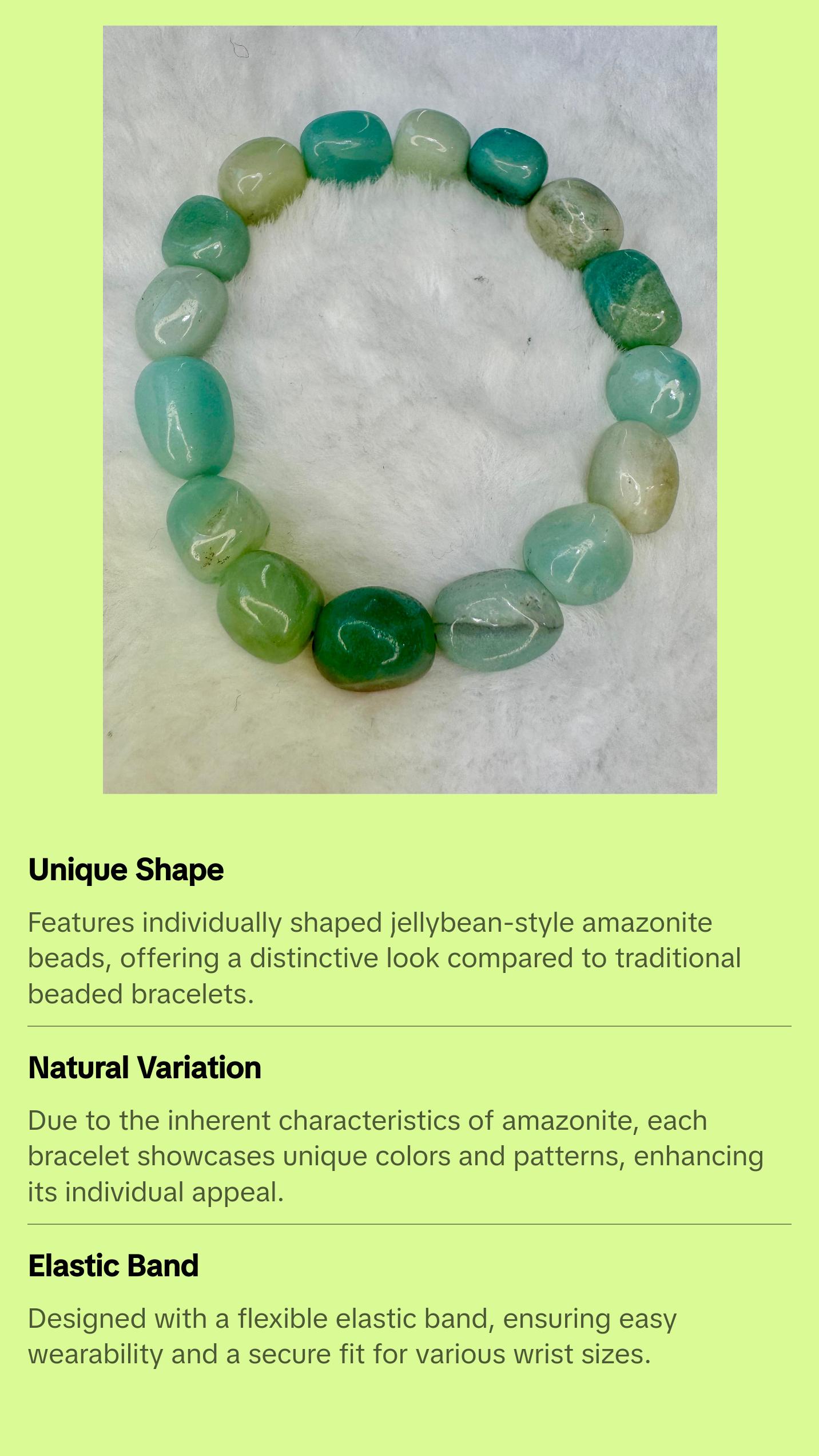 Amazonite Jellybean Bracelet