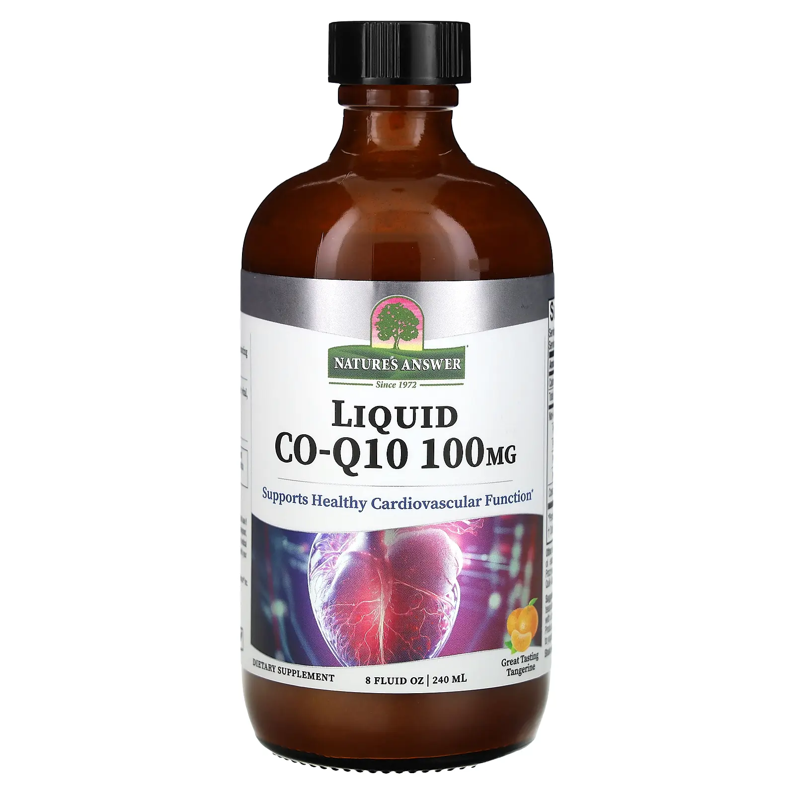 Nature's Answer Liquid Co-Q10, Tangerine, 100 mg, 8 fl oz (240 ml)
