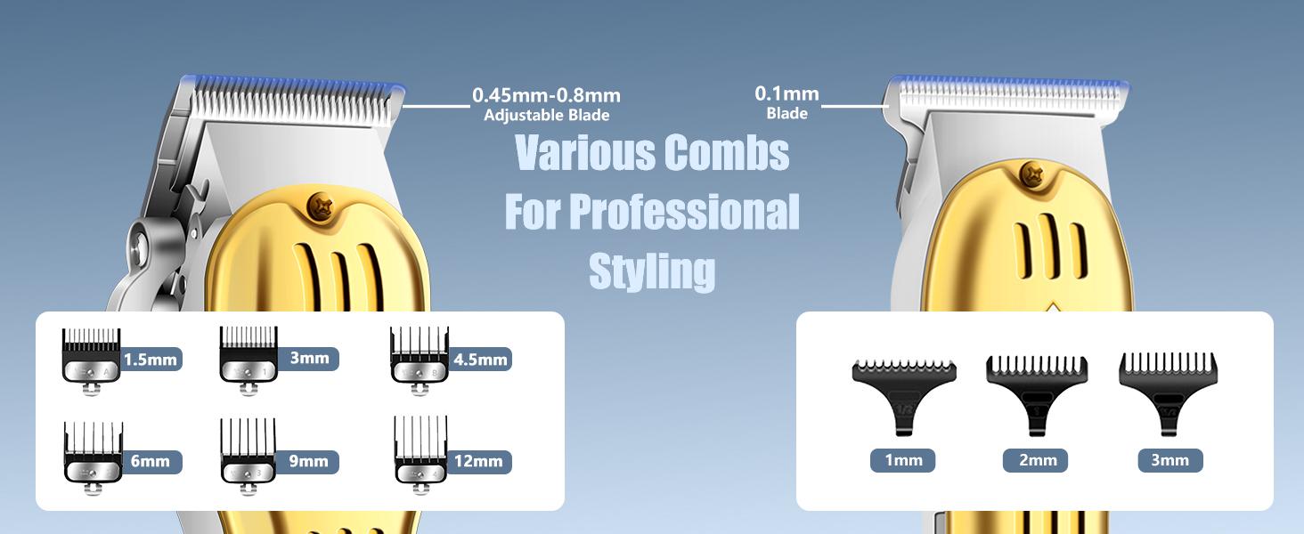 Professional Hair Clippers and Trimmer Set for Men, Beard Trimmer & Foil Shaver Kit, Cordless Mens Clippers and Grooming Kit for Hair Cutting, Beard Styling, Home, Barber