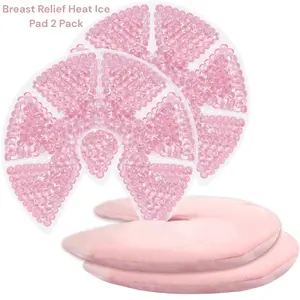 Breast Relief Heat Ice Pad 2 Pack Hot Cold Breast Gel Packs for Nursing Pain Engorgement Mastitis Breastfeeding Relief birthday gift mother