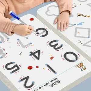 Montessori Magical Tracing Workbook with 4 Pens & Eraser for Pen Control Skills
