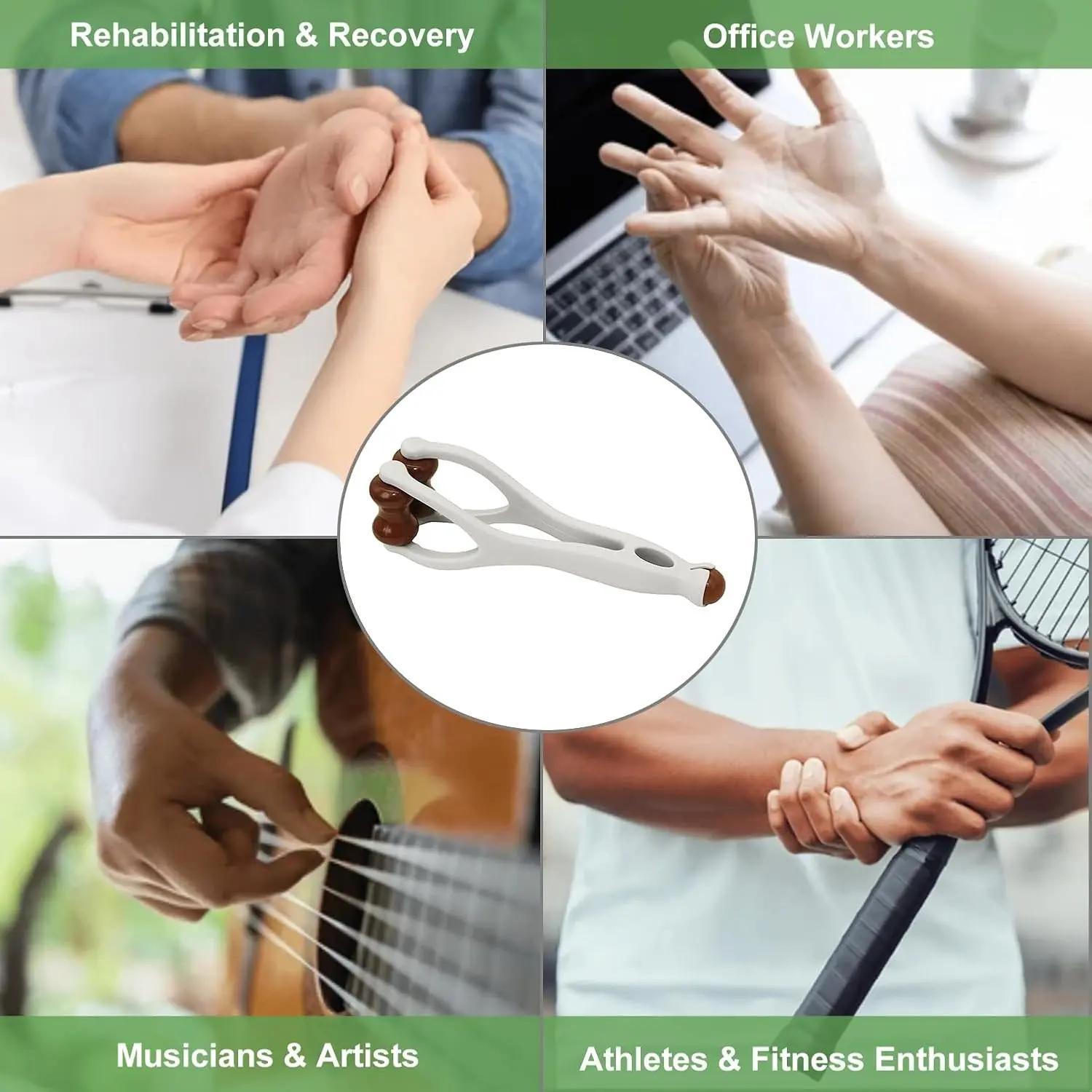 Hand Massager Tool, Dual-Sided Hardwood Roller for Trigger Finger Relief & Hand Comfort, Ideal for Carpal Tunnel Syndrome Treatment