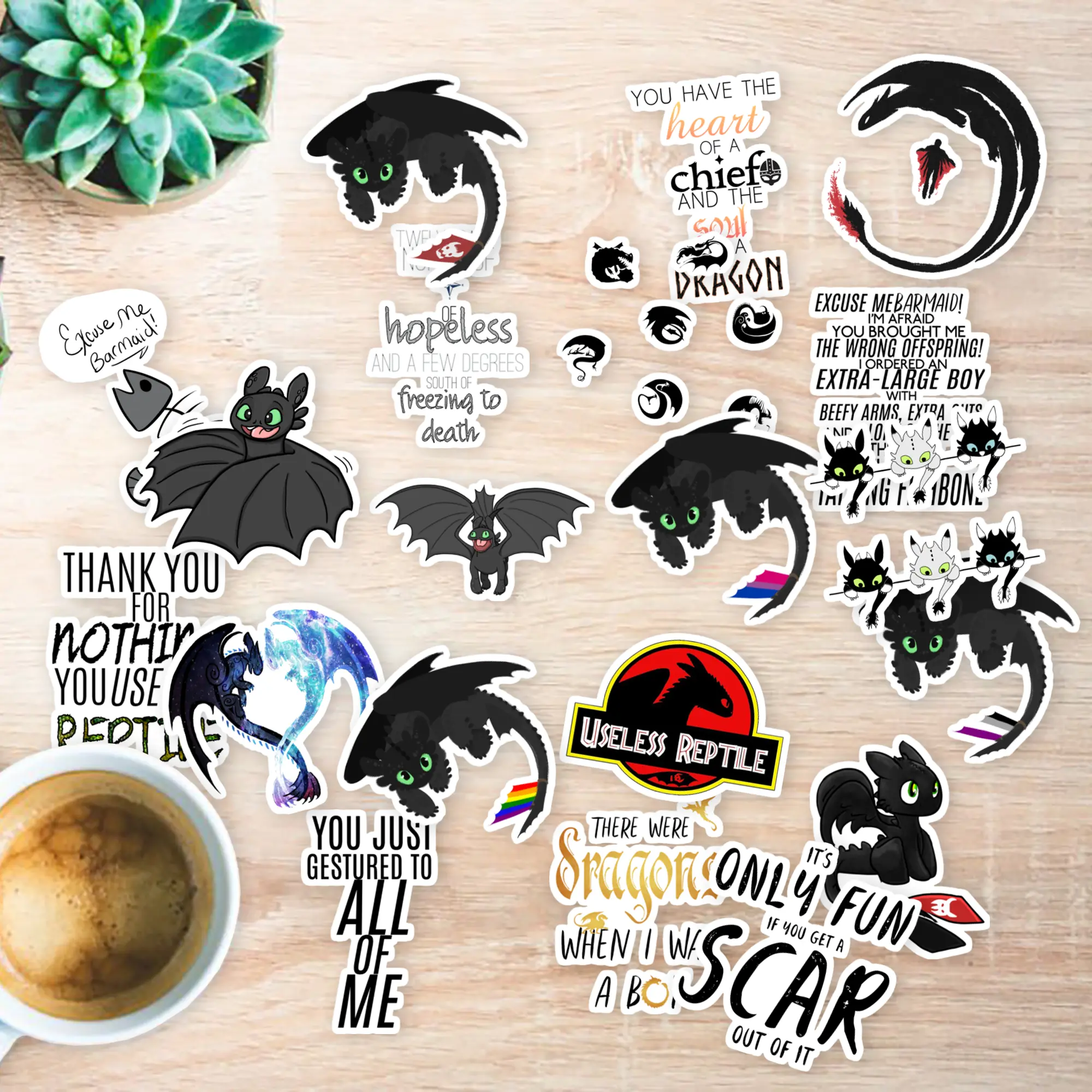 20 PCS Stickers Pack How Waterproof to Laptop Train Aesthetic Your Vinyl Dragon Colorful Water Bottle Bumper Car Bike Luggage Guitar Skateboard