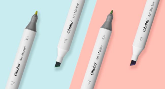 Ohuhu Oahu Alcohol Markers: Chisel and Fine Dual Tips - 40 Colors - AP Certificated Double Tipped Art Marker Set for Artists Adults Coloring Illustration -Refillable - Oahu Series of Ohuhuart