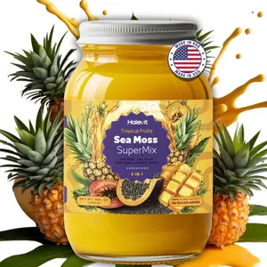 Halevit Sea Moss SuperMix – 5-in-1 (Chia, Flax, Hemp, Mango & Pineapple) – Energy, Immunity, Digestion – Made in USA