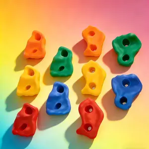 Indoor Rock Climbing Point Set, Home Rock Wall Accessories, Adult Rock Climbing Wall Grips, Sensory Integration Training, Safe Eco-Friendly Colorful Climb Stones