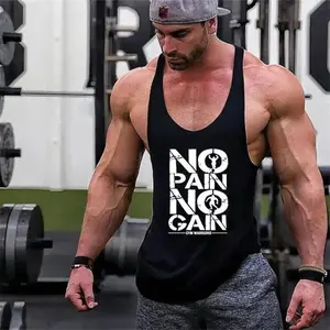 Men's Bodybuilding Stringer Tank Top — Cotton Gym Vest