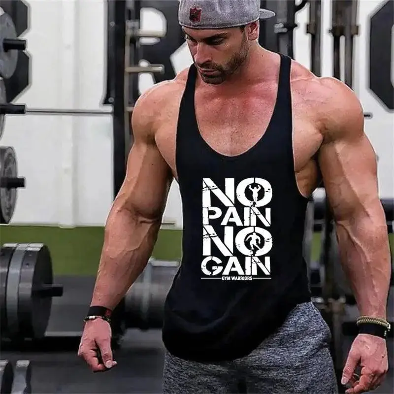Men's Bodybuilding Stringer Tank Top — Cotton Gym Vest