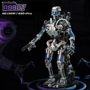 New Mechanical Skeleton Robot Multi Joint Movable Assembly High Difficulty Building Block Model Ornament For Boys' Birthday Gift