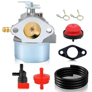 640052 Carburetor for Tecumseh HMSK80 HMSK90 HMSK100 LH318SA LH358SA Snow Blower Thrower 8HP 9HP 10HP Engine Tecumseh 640054 640349 Carburetor with Primer Bulb - 640052 Carburetor