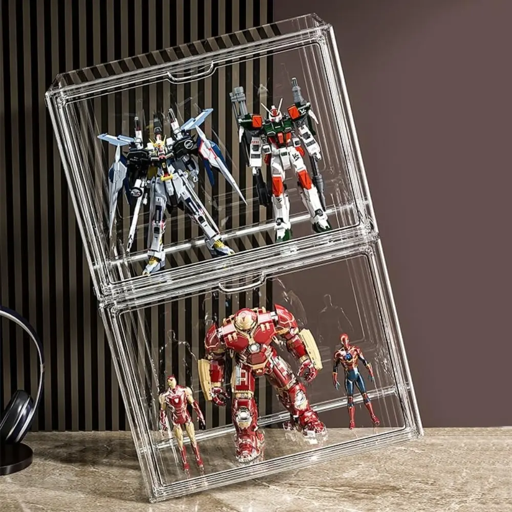 4-Tier Clear Acrylic Display Case, Ideal for Action Figures, Dolls ...