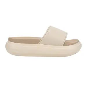 Reef Womens Cushion Bondi Bay Platform Slide Casual Sandals Casual Low Heel 1-2" - Beige