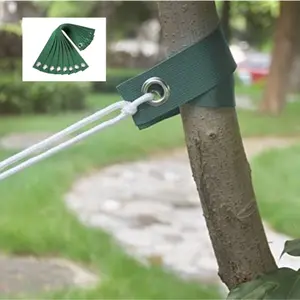 10Pcs Heavy Duty Wind Resistant Tree Fixing Straps with Metal Grommets, Anti-Hurricane Sapling Stabilization Belts, Wearproof Binding Tape for New Planted Nursery Trees & Young Seedlings