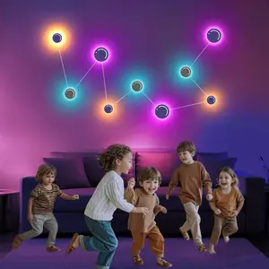 LED Wall Lights, Led Strip Lights, Customizable LED Constellation Light with App & Remote Control, Music Sync, Color-Changing Lighting for Living Room/Home Decor