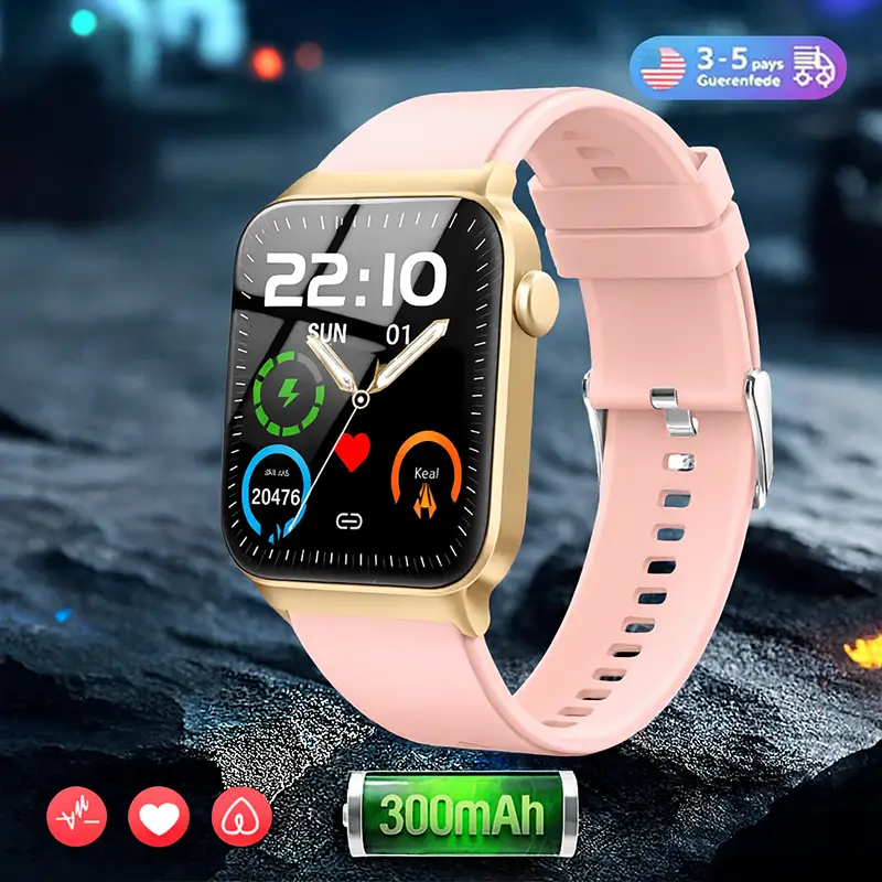 [Fall Deals] Ntaanoo Smartwatch 1.85-inch Full Touch HD-Color Screen 200+ Watch Dials Waterproof Long Battery Life Compatible with Android iOS Systems