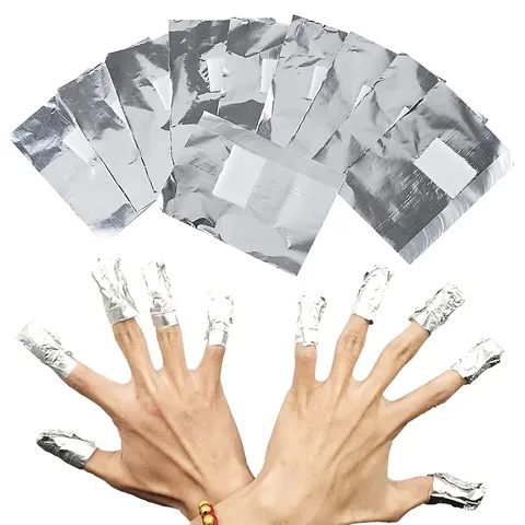 Nail Art Foil Strip, 100pcs/set Nail Polish Remover Foil Wrap, Nail Art Remover Tool for Nail Salon, Manicure, Nail Care, Nail Salon Use, Nail Products