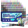 Acrylic Paint Pens Coloring Markers Set (12/24/36/60 Colors) - Art Markers, Brush Tip Painting Supply Sets with Soft Tip, Precision Ink Control, Quick-Drying Waterproof Ink, 0.5mm Fine Details, Portable for Canvas, Calligraphy (Adults' Use),techvibes