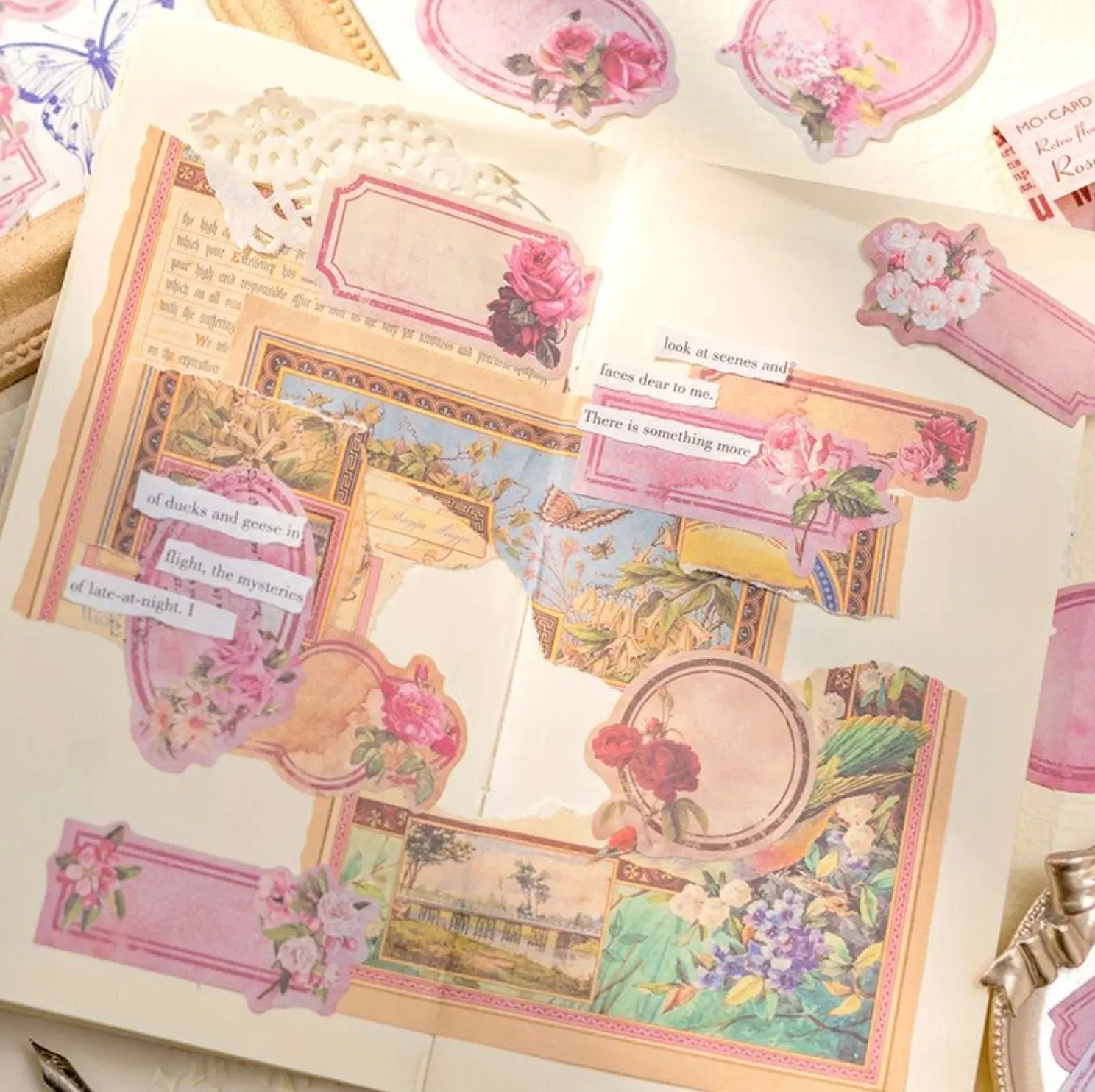 Flower Frame Sticker for Office Equipment and Supplies - Decorative Sticker
