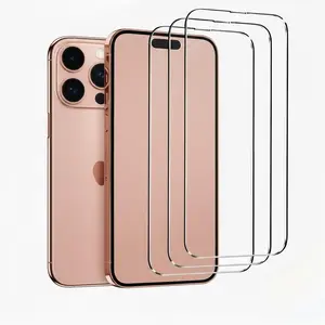 3-Pack Screen Protectors for Apple iPhones, Full HD Clear Tempered Glass Screen Protectors, Compatible with iPhone 12 Pro Max, iPhone 12 Pro and iPhone 12, Scratch Resistant, Fingerprint Proof, Full Coverage, Ideal Gift for Birthdays, Family and Friends