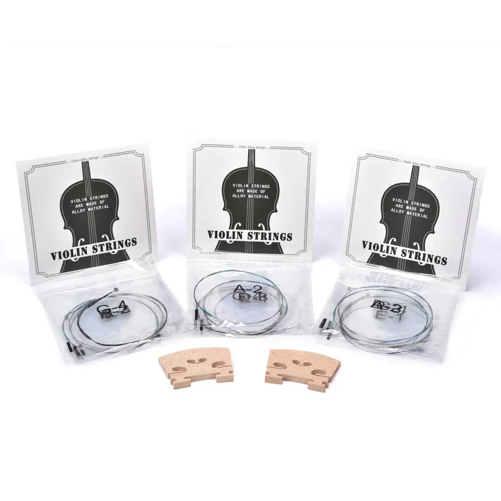Yescom Violin Strings Set & Bridges 3/4-4/4