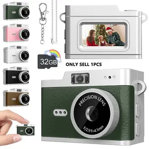 HD 1080P Mini Digital Camera – Retro Tiny Thumb Camera, Rechargeable Pocket Cam for Students, Campus, Travel & Vlog – Portable Small Camera for Teens & Beginners – Gift for Photography Lovers & Aesthetic Fans