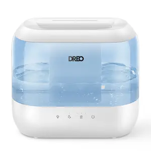 Dreo 4L Humidifier for Bedroom, Cool Mist Top-Fill Ultrasonic Humidifiers with Essential Oils, 28dB Quiet Humidifier for Home, Large Room, Baby Nursery and Plants, LED Display with Night Light, Touch Control, Auto Shut-Off, Blue bedroom  humidifier