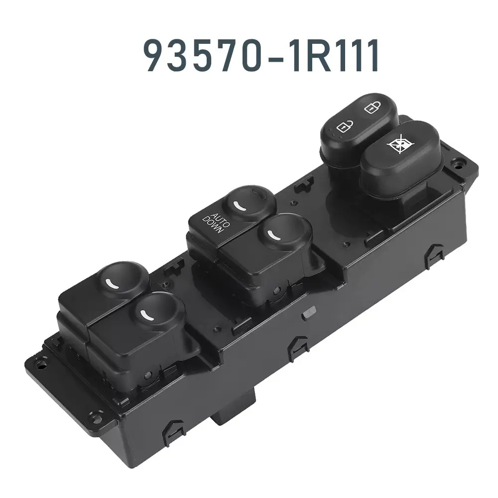 Master Power Window Main Switch Unit - 1pc High Quality Durable Aftermarket Replacement, Fast Shipping, Easy Install Window Control for 2010-2017 Hyundai Accent Front Left Door, 93570-1r111, Good Operation