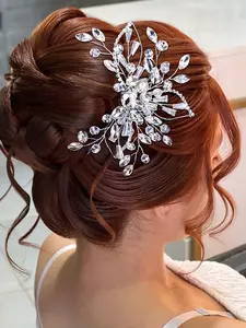 Handmade Elegant Hollow Out Hair Comb, Plain Pattern, Perfect for All Seasons, Bridal Stylish Accessory for Women
